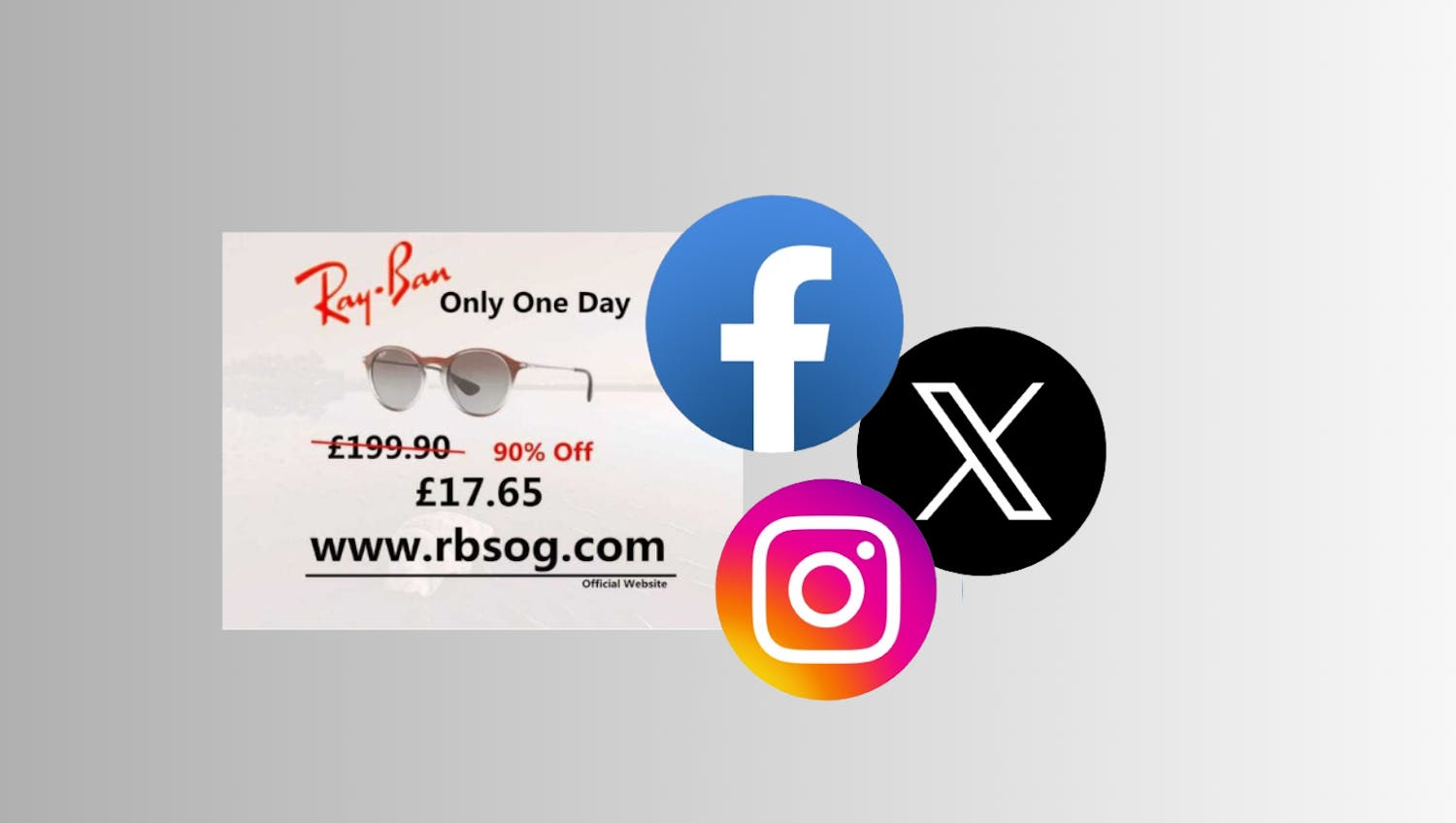 Falsk reklame på sosiale medier: På Facebook, Instagram og X kan du lett komme over falske annonser som er laget av svindlere.